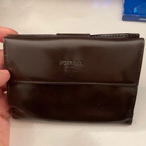Brown vintage Prada wallet